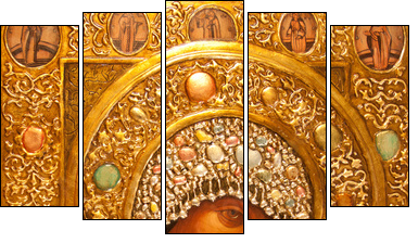 orthodox icon - Fünfteiliges Leinwandbild, Pentaptychon