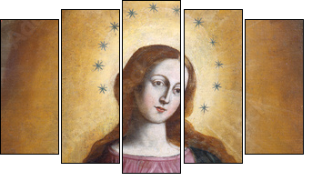 Our Lady Immaculate 2 - Fünfteiliges Leinwandbild, Pentaptychon