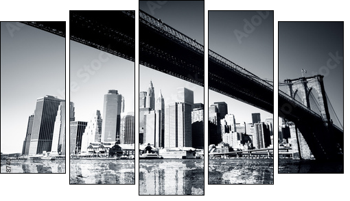 New York - Fünfteiliges Leinwandbild, Pentaptychon