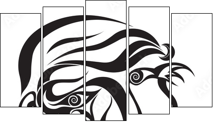 How you feel vector illustration - Fünfteiliges Leinwandbild, Pentaptychon