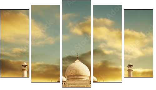 Taj Mahal palace - Fünfteiliges Leinwandbild, Pentaptychon