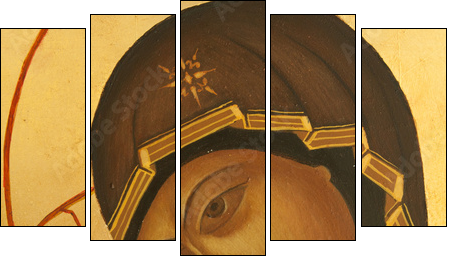 orthodox icon - Fünfteiliges Leinwandbild, Pentaptychon