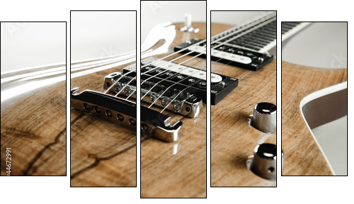 Electric guitar close-up - Fünfteiliges Leinwandbild, Pentaptychon