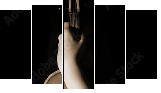 old violin - Fünfteiliges Leinwandbild, Pentaptychon