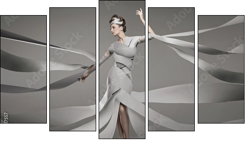 Fashion photo of a sexy woman - Fünfteiliges Leinwandbild, Pentaptychon