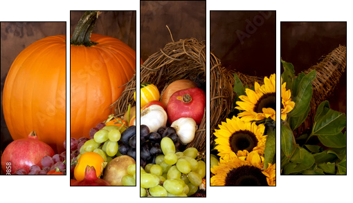 Thanksgiving Bounty - Fünfteiliges Leinwandbild, Pentaptychon
