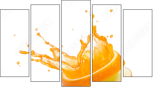 fruit punch - Fünfteiliges Leinwandbild, Pentaptychon