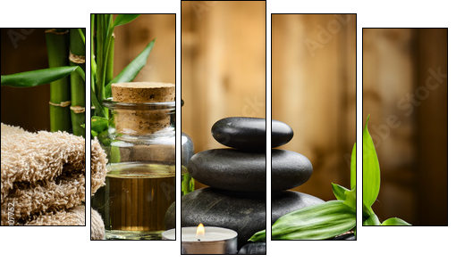 spa concept - Fünfteiliges Leinwandbild, Pentaptychon