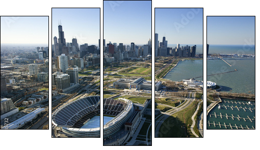 Chicago, Illinois. - Fünfteiliges Leinwandbild, Pentaptychon