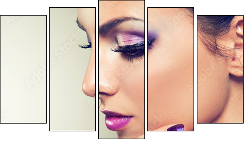 Beauty Portrait - Fünfteiliges Leinwandbild, Pentaptychon