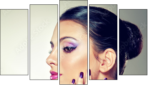 Beauty Portrait - Fünfteiliges Leinwandbild, Pentaptychon