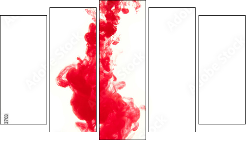 Ink of blood - Fünfteiliges Leinwandbild, Pentaptychon
