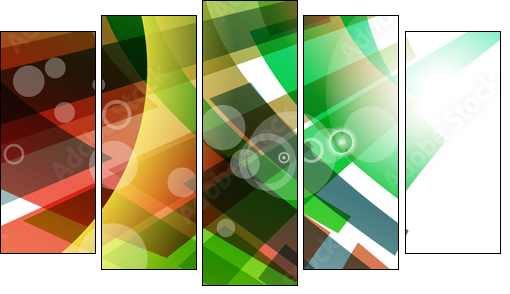 abstract background - Fünfteiliges Leinwandbild, Pentaptychon