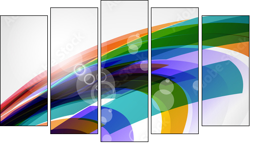 Abstract background, vector illustration - Fünfteiliges Leinwandbild, Pentaptychon