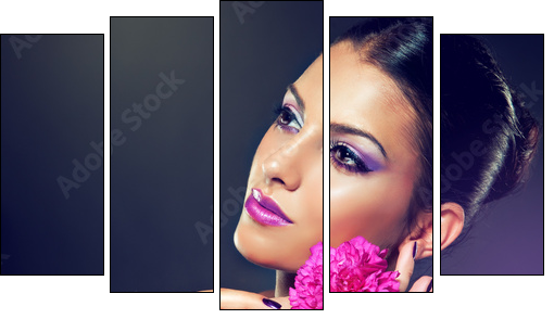 Beauty Portrait - Fünfteiliges Leinwandbild, Pentaptychon