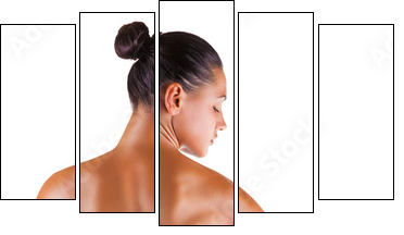 Female back - Fünfteiliges Leinwandbild, Pentaptychon
