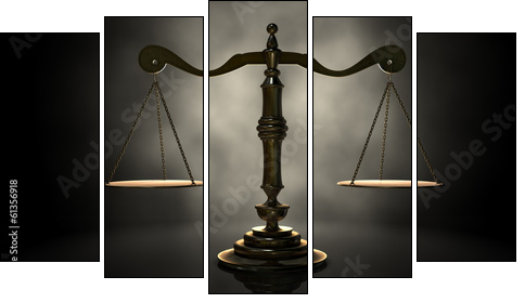 Scales Of Justice - Fünfteiliges Leinwandbild, Pentaptychon