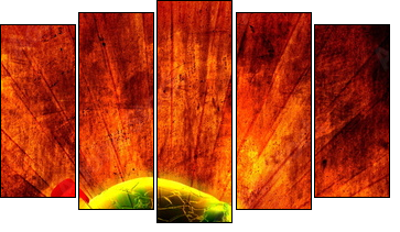 Sound of music  - Fünfteiliges Leinwandbild, Pentaptychon