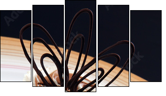 Dessert with chocolate - Fünfteiliges Leinwandbild, Pentaptychon