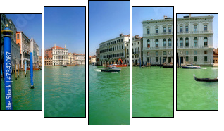 Venice. Grand Canal (panorama). - Fünfteiliges Leinwandbild, Pentaptychon