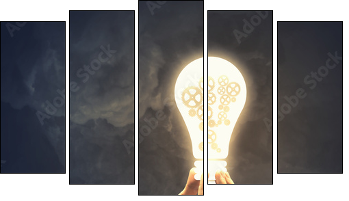 Strategy thinking - Fünfteiliges Leinwandbild, Pentaptychon