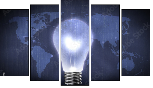 Global business - Fünfteiliges Leinwandbild, Pentaptychon