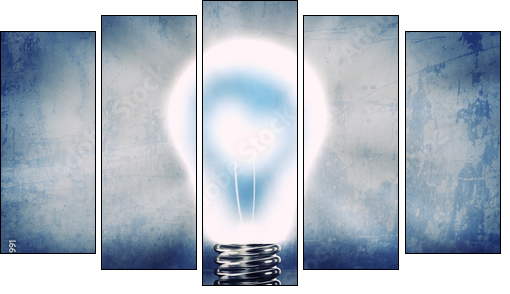 Idea concept - Fünfteiliges Leinwandbild, Pentaptychon