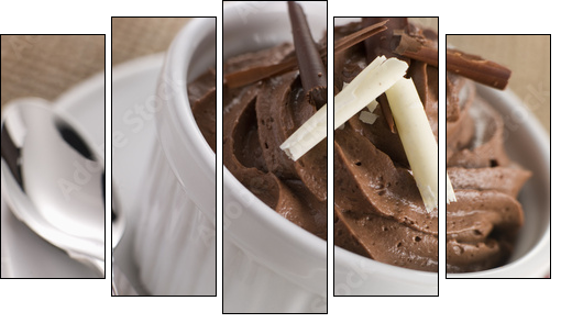 Mousse au Chocolat - Fünfteiliges Leinwandbild, Pentaptychon