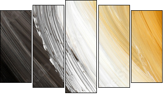 Oil-painted three-color curve. Highly detailed oil painting. - Fünfteiliges Leinwandbild, Pentaptychon