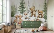 Waldfreunde-in-marchenhafter-szenerie-fur-kinder-fototapeten-demur