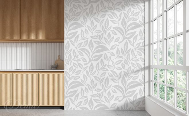 Grautone-zwischen-blattern-blumen-fototapeten-demur
