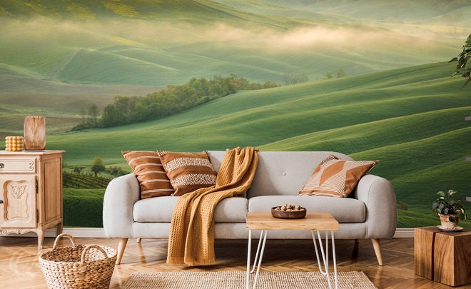 Grune-hugel-in-morgennebel-gehullt-landschaften-fototapeten-demur