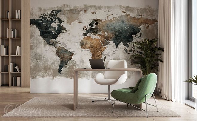 Kunstlerische-weltkarte-im-vintage-stil-weltkarte-fototapeten-demur