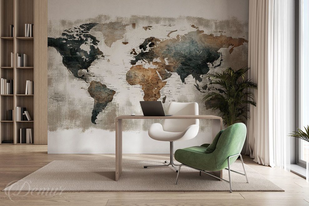 Kunstlerische-weltkarte-im-vintage-stil-weltkarte-fototapeten-demur