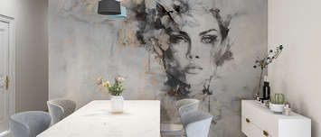 Weibliches-portrat-in-marmorierter-abstraktion-fur-salon-fototapeten-demur