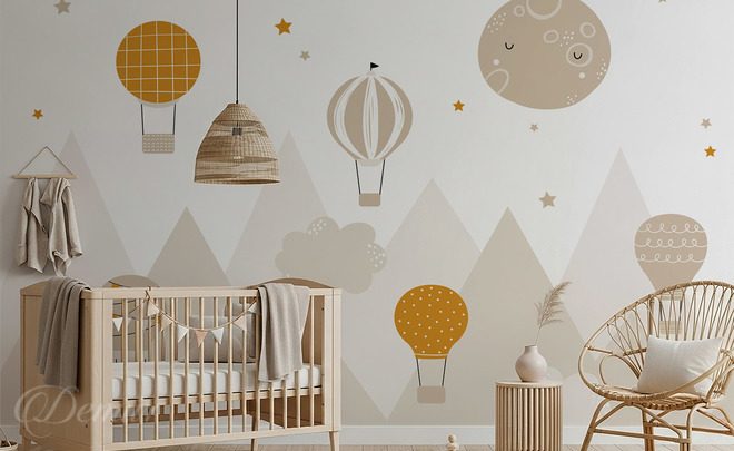 Ballons-und-mond-in-kindertraumen-fur-kinder-fototapeten-demur