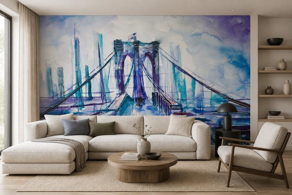 Subtiles-spiel-von-licht-und-farben-auf-einer-aquarellbrucke-architektur-fototapeten-demur