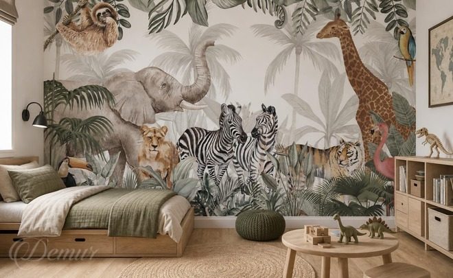 Feinfuhlig-dekorativer-stil-mit-tiermotiven-jungenzimmer-fototapeten-demur