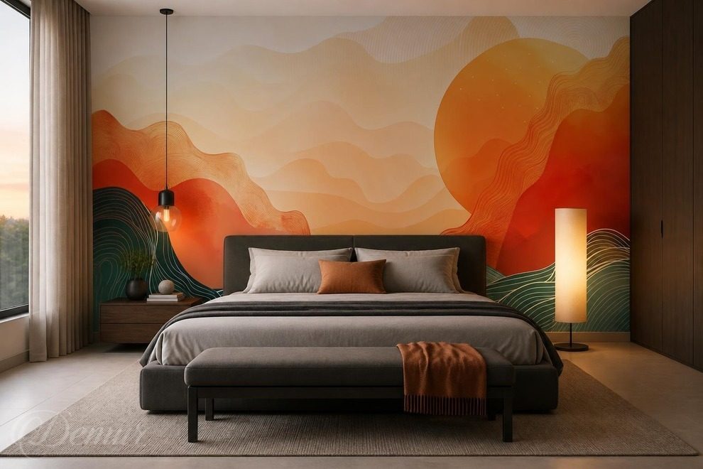 Moderne-abstraktion-der-berglandschaft-fur-schlafzimmer-fototapeten-demur