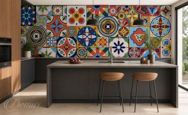 Mosaikausdruck-mit-farbkontrast-fur-kuche-fototapeten-demur