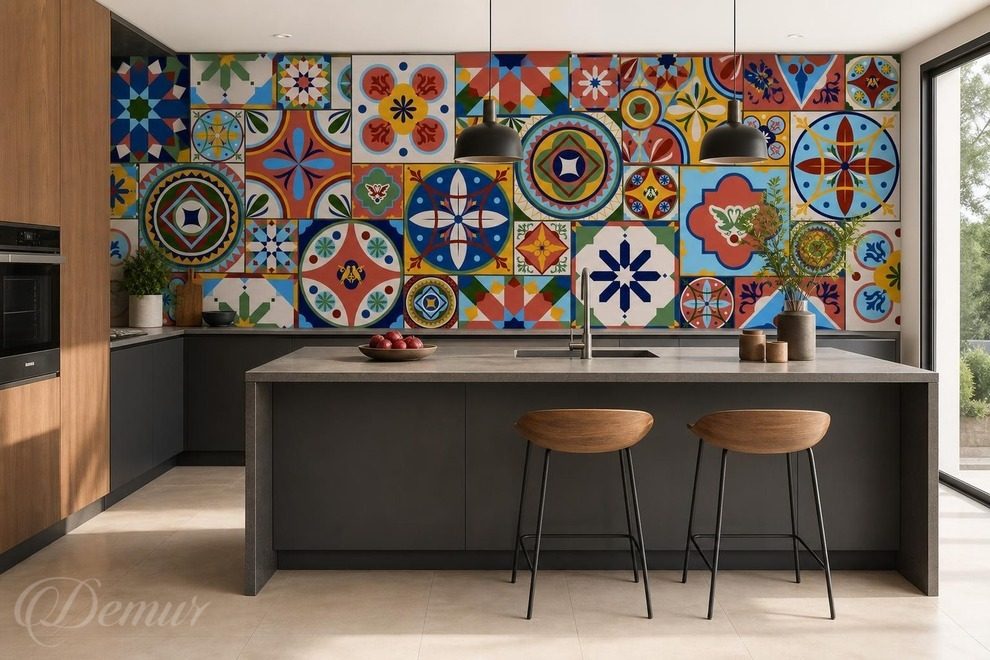 Mosaikausdruck-mit-farbkontrast-fur-kuche-fototapeten-demur