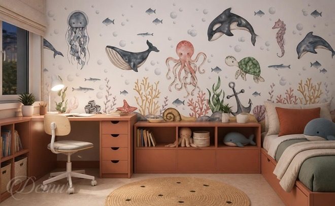 Kombination-maritimer-farbtone-in-der-wandgestaltung-fur-kinder-fototapeten-demur