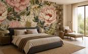 Kontrast-von-rosa-und-grun-in-blumiger-harmonie-fur-schlafzimmer-fototapeten-demur