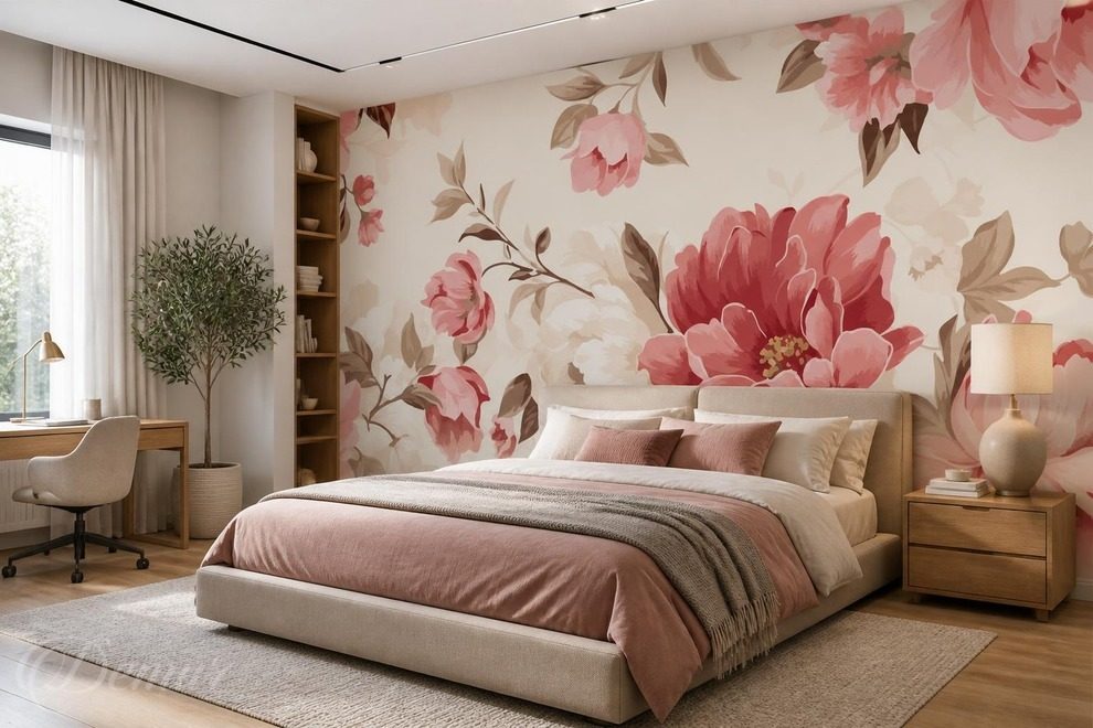 Palette-aus-rosa-und-beige-mit-naturlichem-akzent-fur-schlafzimmer-fototapeten-demur