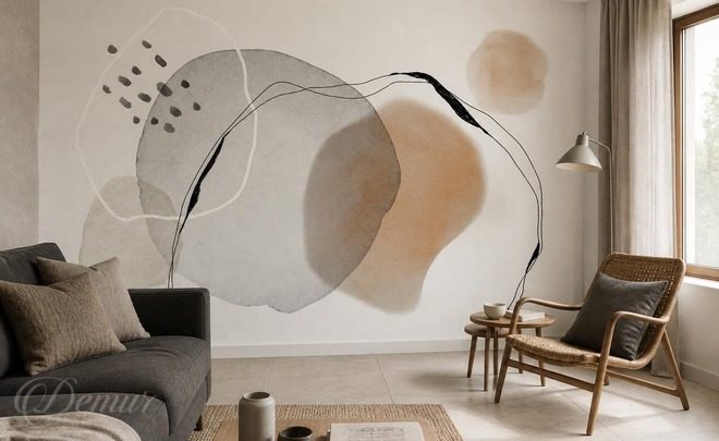 Sanfte-warme-und-organisches-graphitmotiv-fur-salon-fototapeten-demur