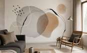 Sanfte-warme-und-organisches-graphitmotiv-fur-salon-fototapeten-demur