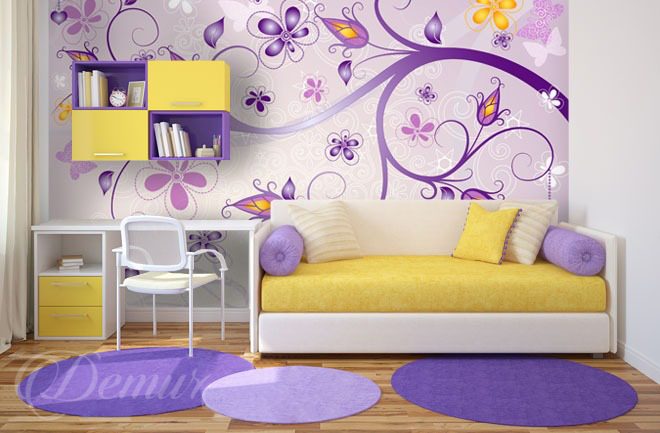 Im-violetten-garten-madchenzimmer-fototapeten-demur