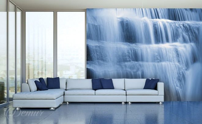 Wasserfall-im-blauen-farbton-wasserfall-fototapeten-demur